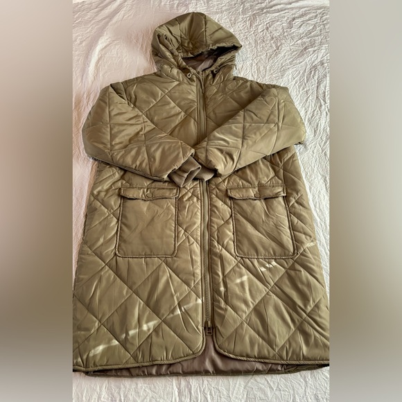 Ashley By 26 International Women's Olive Quilted Puffer Jacket - Picture 3 of 11